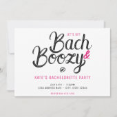 Bach & Boozy Wit & Roze vrijgezellenfeest Kaart (Voorkant)