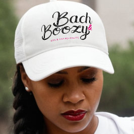 Bach & Boozy witte en roze vrijgezellenfeest Trucker Pet