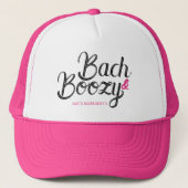 Bach & Boozy Witte & Roze Meisjesuitgavenuitnodigi Trucker Pet (Voorkant)