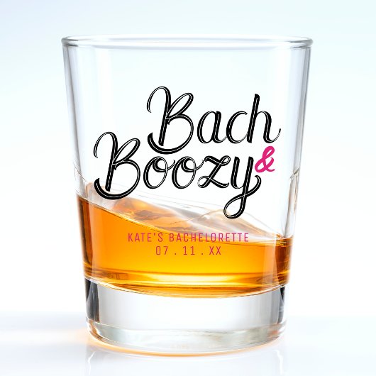 Bach & Boozy Zwart & Roze Vrijgezellenfeest Shot Glas
