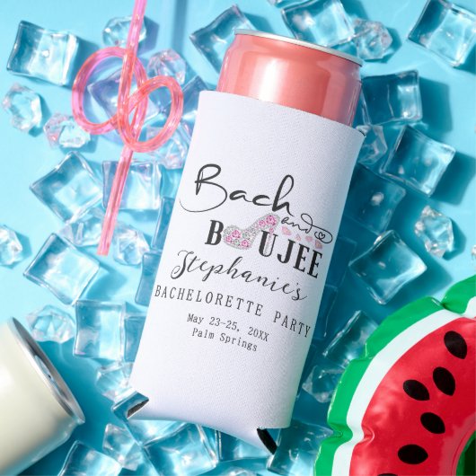 Bach & Boujee Diamanten Bachelorette Glamour & Gla Seltzer Blikjeskoeler (Insitu Zomer)