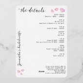 Bach & Boujee Diamond Glam Bachelorette Party Roos Folie Uitnodiging (Achterkant)