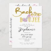Bach & Boujee Gold Diamond Glam Bachelorette Party Kaart (Voorkant / Achterkant)