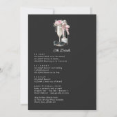 Bach & Boujee Monogram Meisjesweekend Afscheid van Kaart (Achterkant)