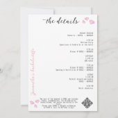 Bach & Boujee Roos Diamantglam vrijgezellenfeest Kaart (Achterkant)