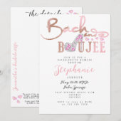 Bach & Boujee Roos Diamantglam vrijgezellenfeest Kaart (Voorkant / Achterkant)