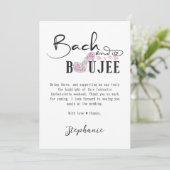 Bach & Boujee Roze Diamanten Glam Bachelorette Par Bedankkaart (Staand voorkant)