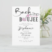 Bach & Boujee Roze Diamanten Glam Bachelorette Par Kaart (Staand voorkant)
