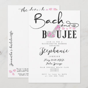 Bach & Boujee Roze Diamanten Glam Bachelorette Par Kaart