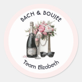 Bach & Boujee Team Bruid Chic Meisjesuitje Ronde Sticker