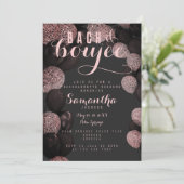 BACH Boujee Zwart Roze Ballonnen Bachelorette Part Kaart (Staand voorkant)