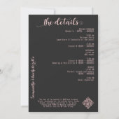 BACH Boujee Zwart Roze Ballonnen Bachelorette Part Kaart (Achterkant)