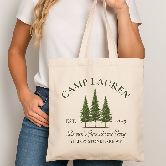 Bach Camp Canvas tas, Custom Bachelorette Party Gi Tote Bag