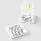 Bach cello suite for dinner stenen onderzetter (Zijkant)