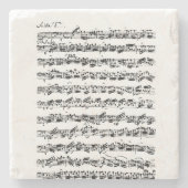 Bach cello suite for dinner stenen onderzetter (Voorkant)