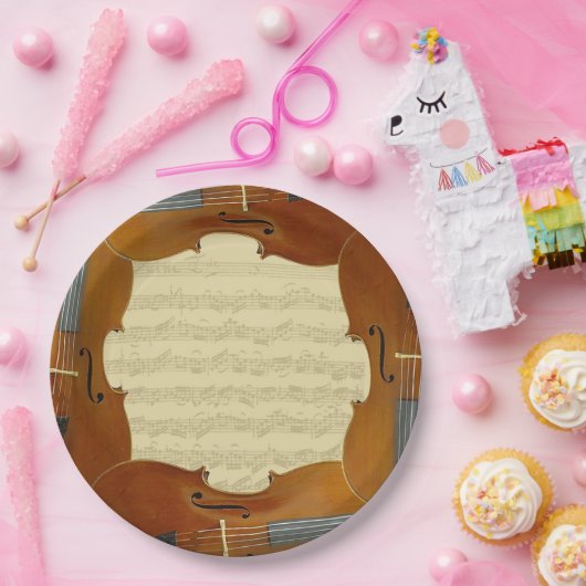 Bach Cello Suite Manuscript in Cello Lijst Papieren Bordje (Feest)