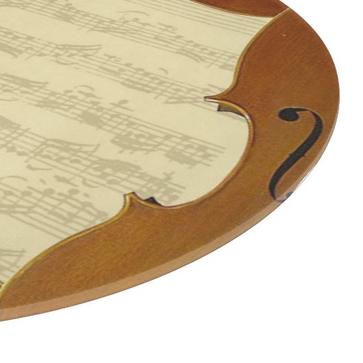 Bach Cello Suite Manuscript in Cello Lijst Snijplank (Hoek)