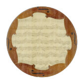 Bach Cello Suite Manuscript in Cello Lijst Snijplank (Voorkant)