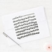 Bach Cello Suite Manuscript Vierkante Sticker (Envelop)