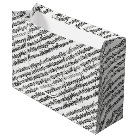 Bach Cello Suite Music Manuscript Groot Cadeauzakje (Voorkant Gekanteld)