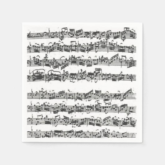 Bach Cello Suite Muziekmanuscript Servet (Voorkant)