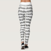 Bach Cello Suite Originele Nota Leggings (Achterkant)