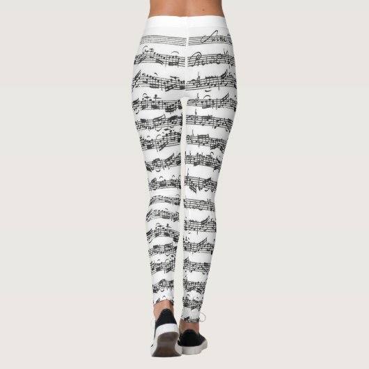 Bach Cello Suite Originele Nota Leggings (Achterkant)