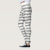 Bach Cello Suite Originele Nota Leggings (Links)