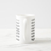 Bach Cello Suite Porselein Kop (Achterkant)