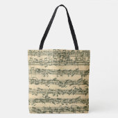 Bach Chaconne Authentic Manuscript Excerpt Tote Bag (Voorkant)