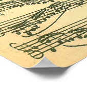 Bach Chaconne First Page Manuscript Facsimile Poster (Hoek)