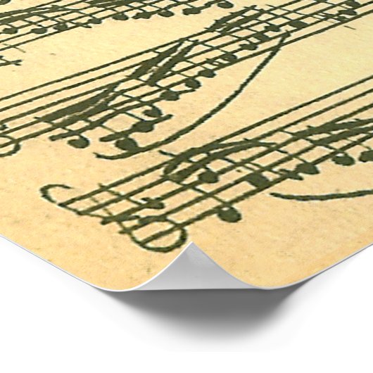 Bach Chaconne First Page Manuscript Facsimile Poster (Hoek)