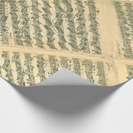 Bach Chaconne Manuscript for Solo Violin Cadeaupapier (Hoek)