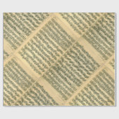 Bach Chaconne Manuscript for Solo Violin Cadeaupapier (Vlak)