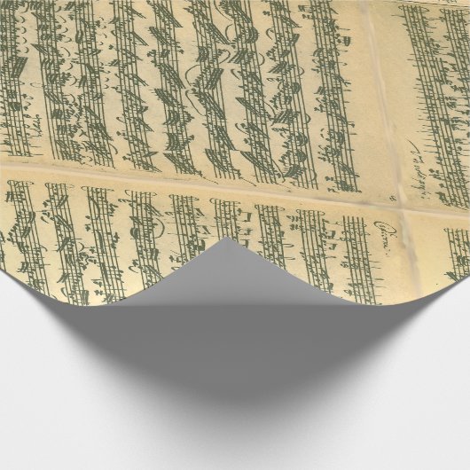 Bach Chaconne Manuscript for Solo Violin Cadeaupapier (Hoek)