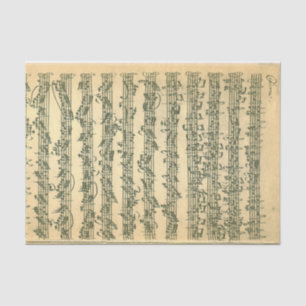 Bach Chaconne Manuscript for Violin Solo Tissuepapier