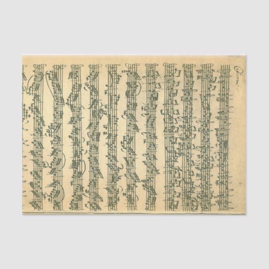 Bach Chaconne Manuscript for Violin Solo Tissuepapier (Voorkant)