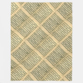 Bach Chaconne Music Manuscript for Solo Violin Fleece Deken (Voorkant)