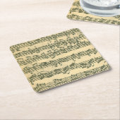 Bach Chaconne Music Manuscript for Solo Violin Kartonnen Onderzetters (Schuin)