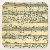 Bach Chaconne Music Manuscript for Solo Violin Kartonnen Onderzetters (Voorkant)