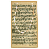 Bach Chaconne Music Manuscript for Solo Violin Klein Cadeauzakje (Achterkant)