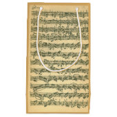 Bach Chaconne Music Manuscript for Solo Violin Klein Cadeauzakje (Voorkant)