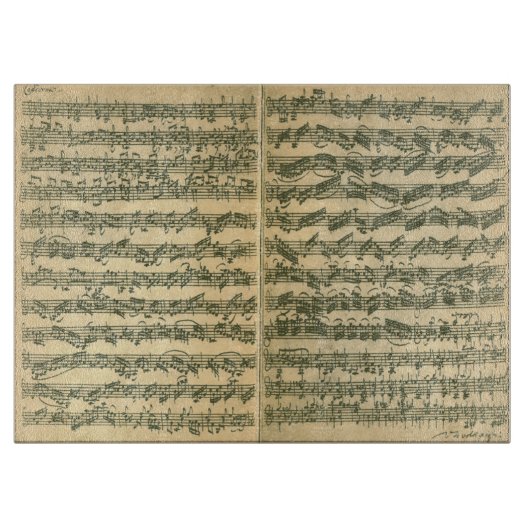 Bach Chaconne Music Manuscript for Solo Violin Snijplank (Voorkant)