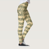 Bach Chaconne Music Manuscript Leggings (Rechts)