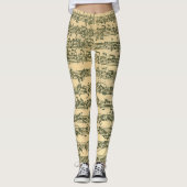 Bach Chaconne Music Manuscript Leggings (Voorkant)