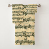 Bach Chaconne Original Music Manuscript Bad Handdoek (Insitu)