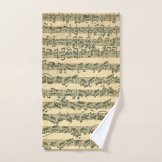 Bach Chaconne Original Music Manuscript Bad Handdoek (Handdoek)