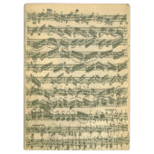 Bach Chaconne Violin Music Manuscript Klembord (Achterkant)