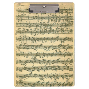 Bach Chaconne Violin Music Manuscript Klembord
