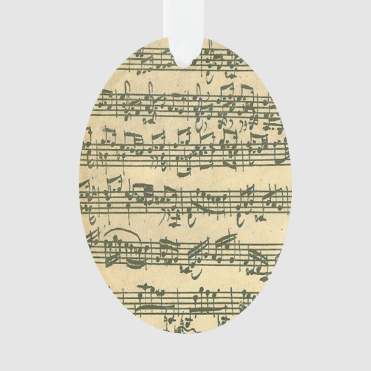 Bach Chaconne Violin Music Manuscript Ornament (voorkant)